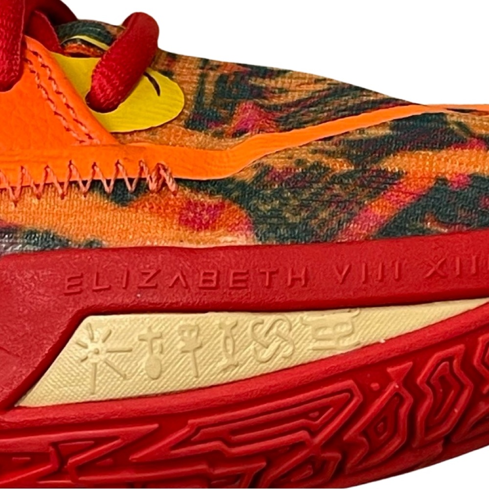 Nike Kyrie Infinity Green Safety Orange Sesame basketball high top sneakers - Picture 6 of 9